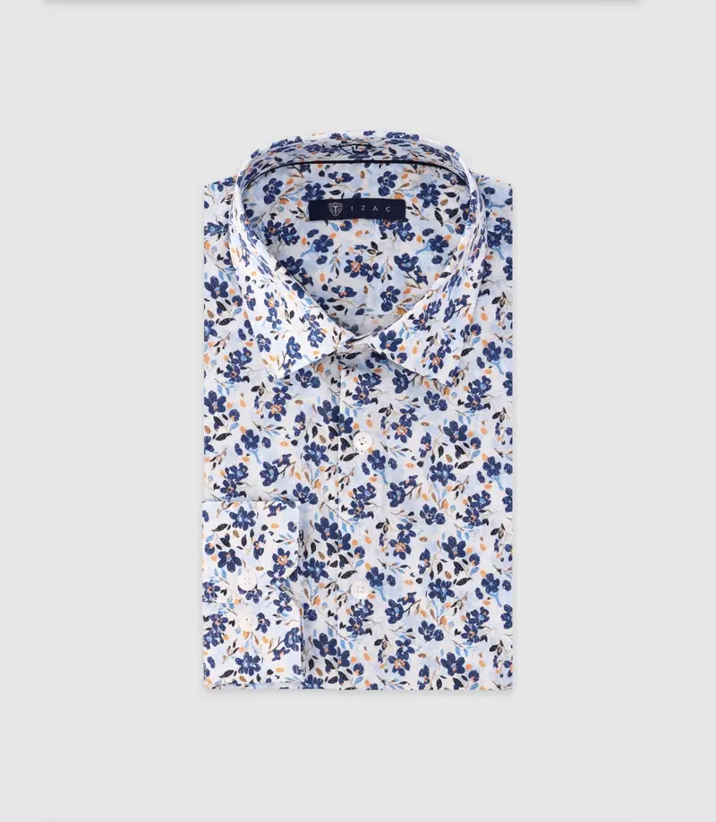 Chemise ajustée imprimée ciel
