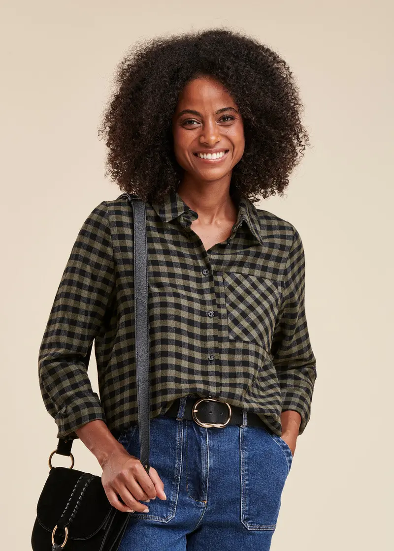 Chemise ample à carreaux