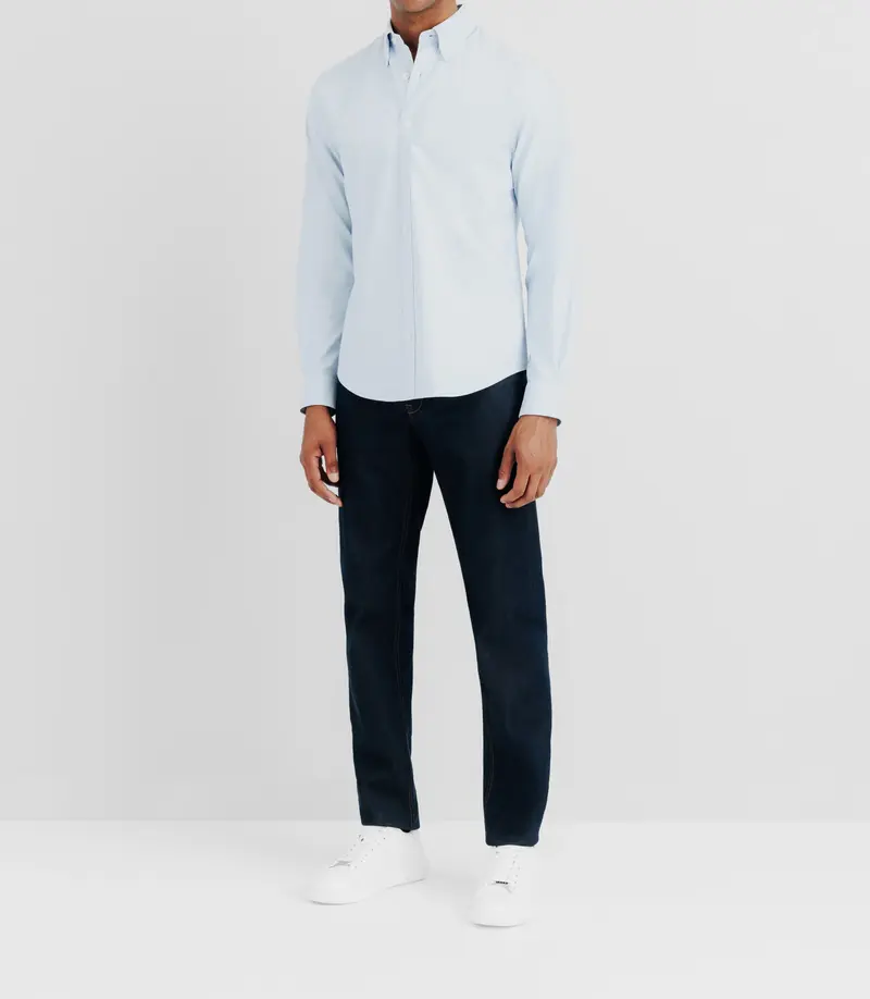Chemise avec col boutonné ciel