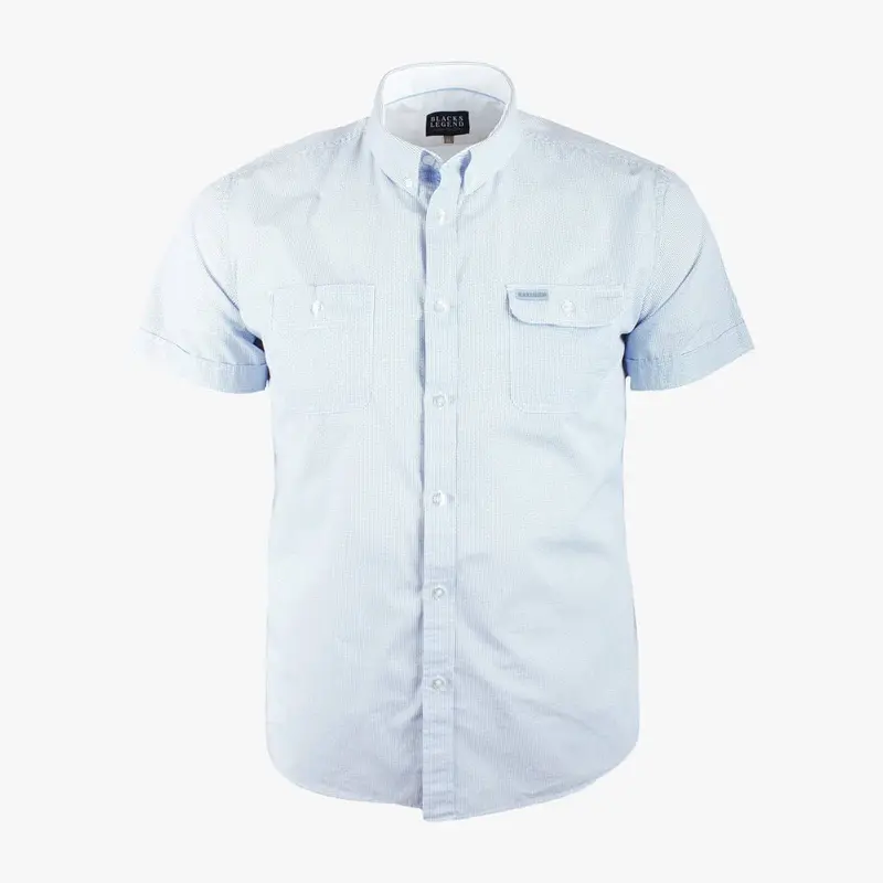 Chemise bleu ciel imprimé gaufré