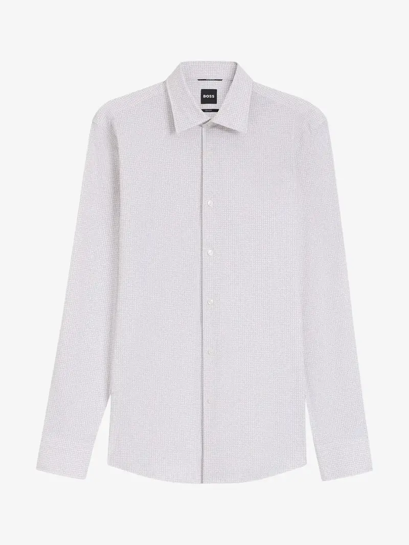 Chemise BOSS beige en coton