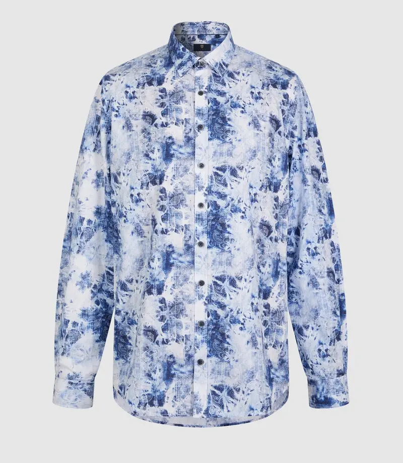 Chemise casual à imprimé bleu "Kalis"