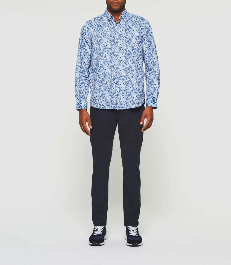 Chemise casual à imprimé bleu "Kiti"