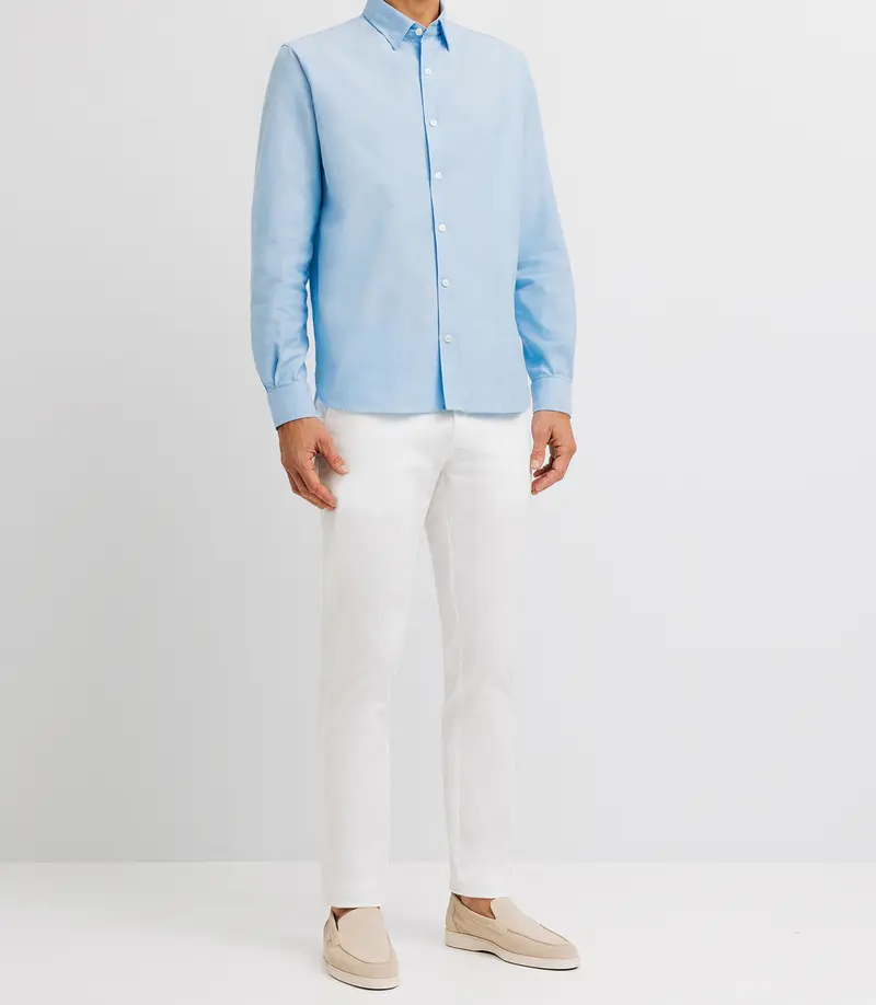 Chemise casual en coton ciel