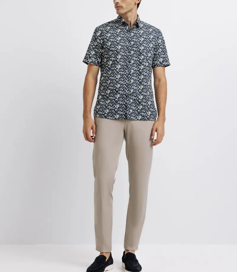 Chemise casual en coton marine