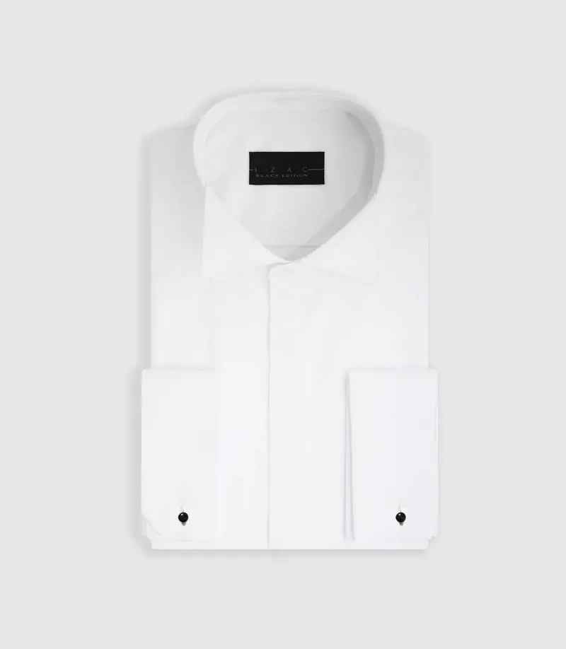 Chemise cérémonie à col cassé blanche MANO
