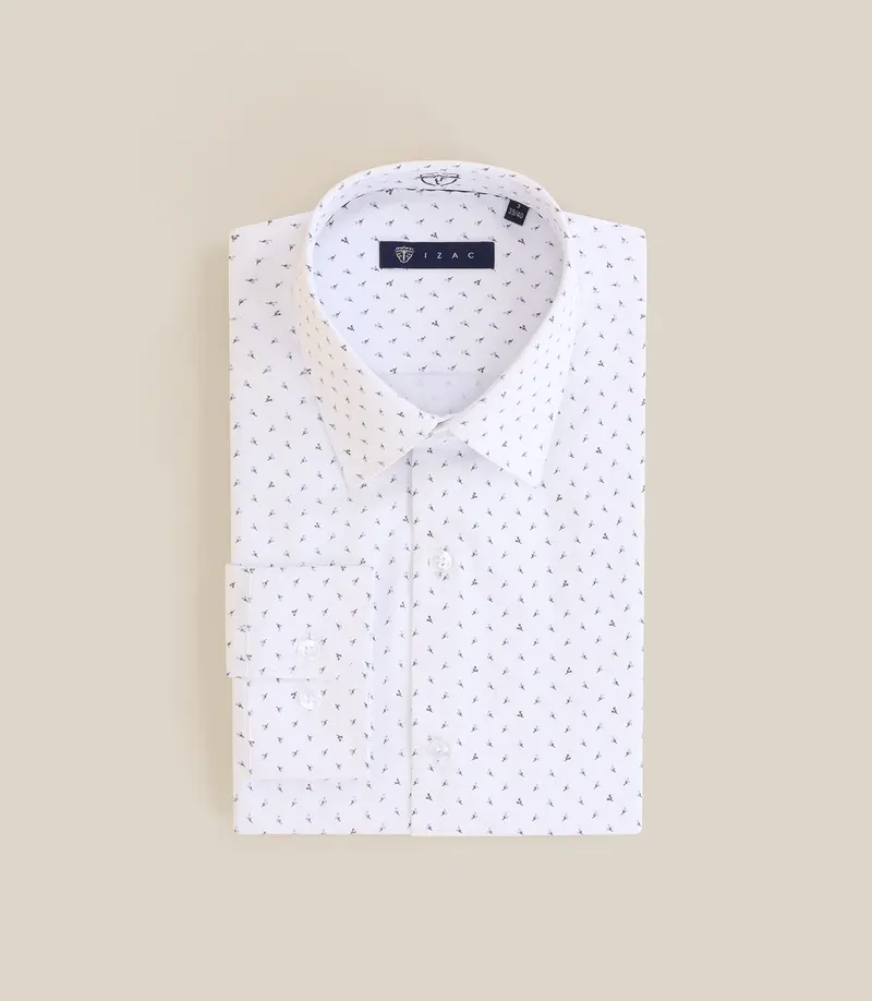 Chemise col français bleue