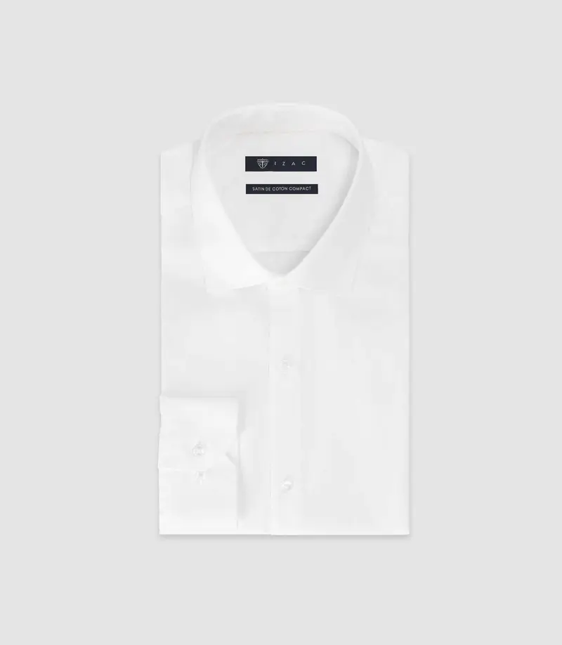 Chemise col italien blanche