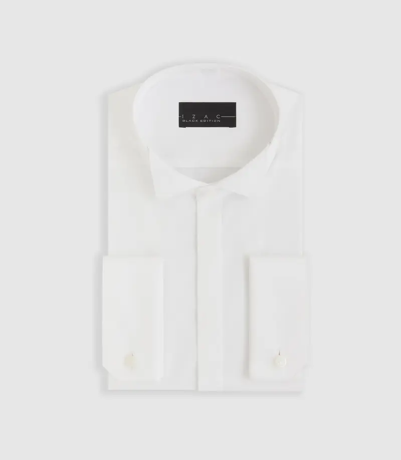 Chemise de cérémonie en satin blanc "Metaphor"