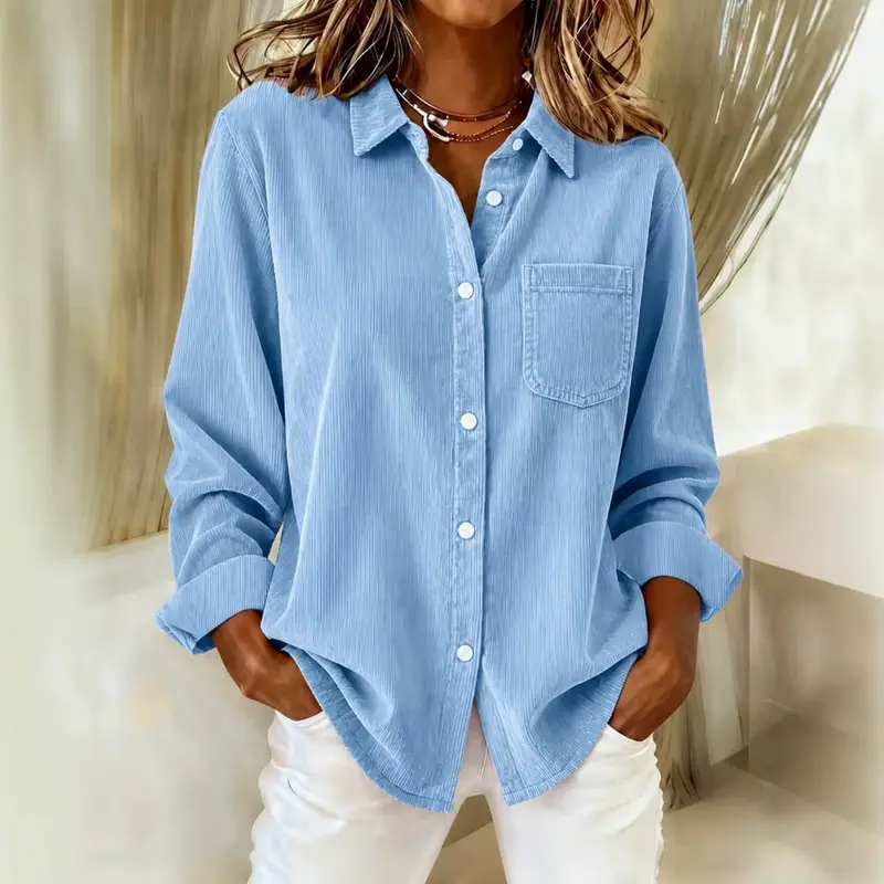 Chemise Décontractée en Velours Côtelé pour Femme – Coupe Relaxed Toutes Saisons
