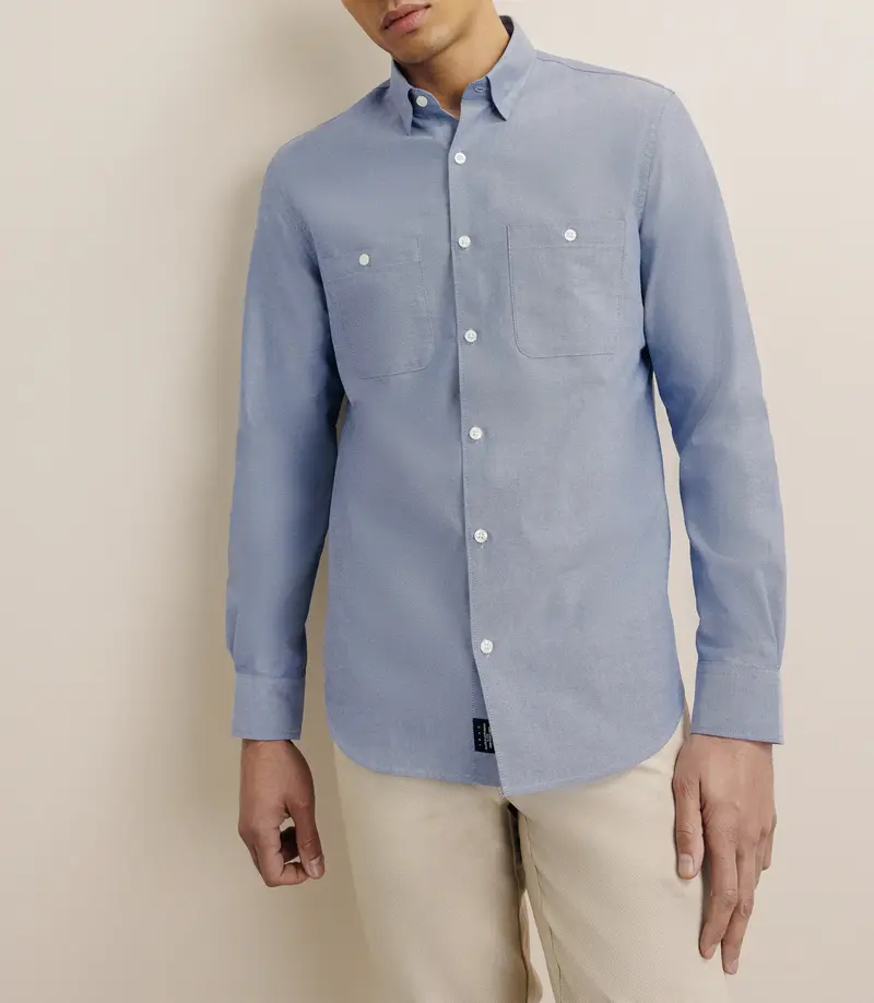 Chemise droite oxford marine