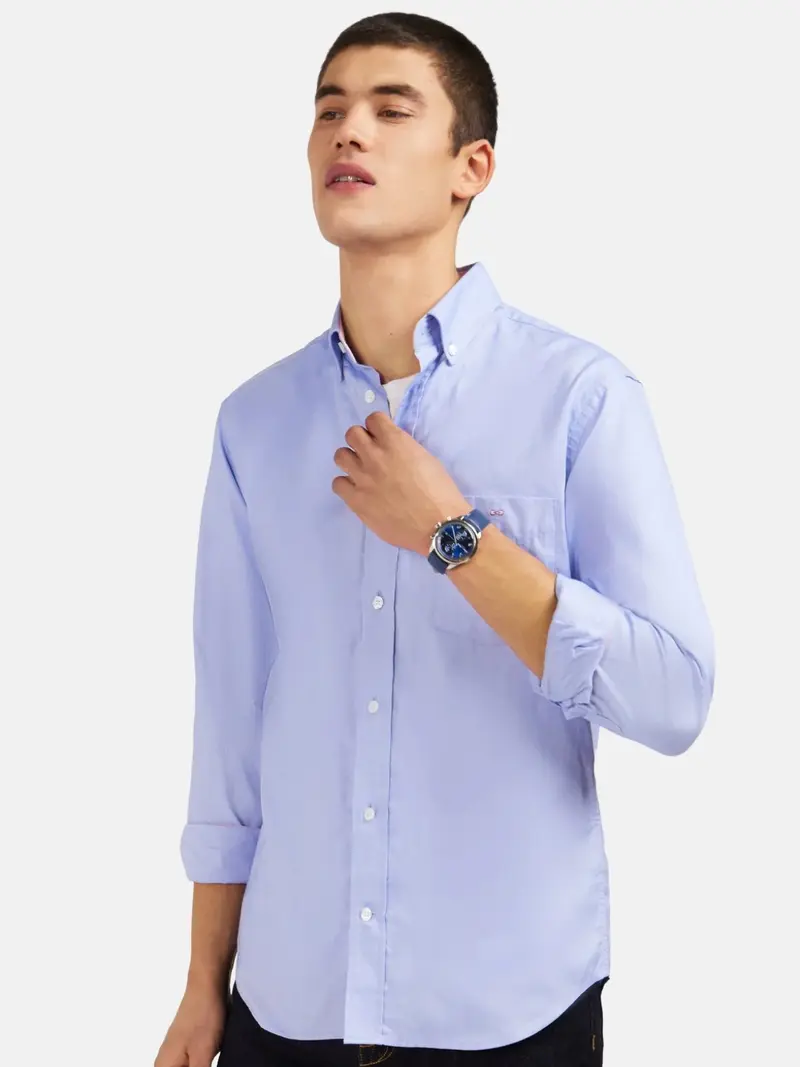 Chemise Eden Park bleue en coton