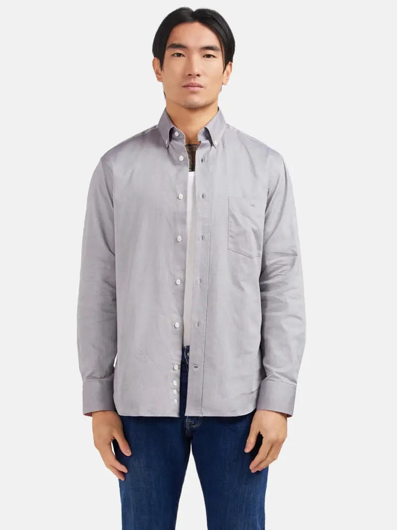 Chemise Eden Park grise en coton