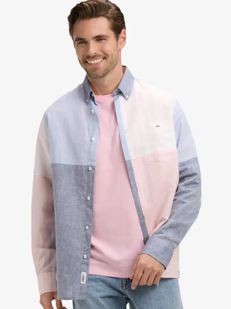 Chemise Eden Park marine en lin
