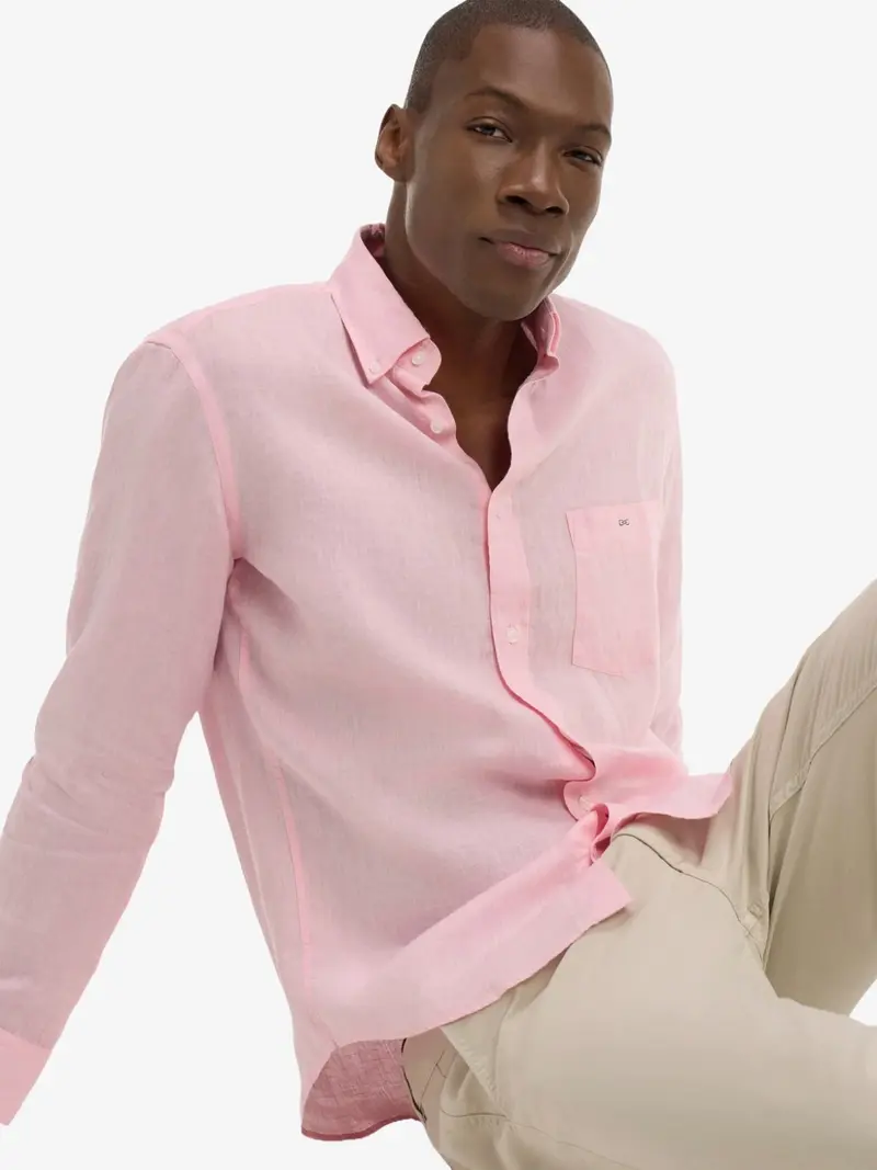 Chemise Eden Park rose en lin