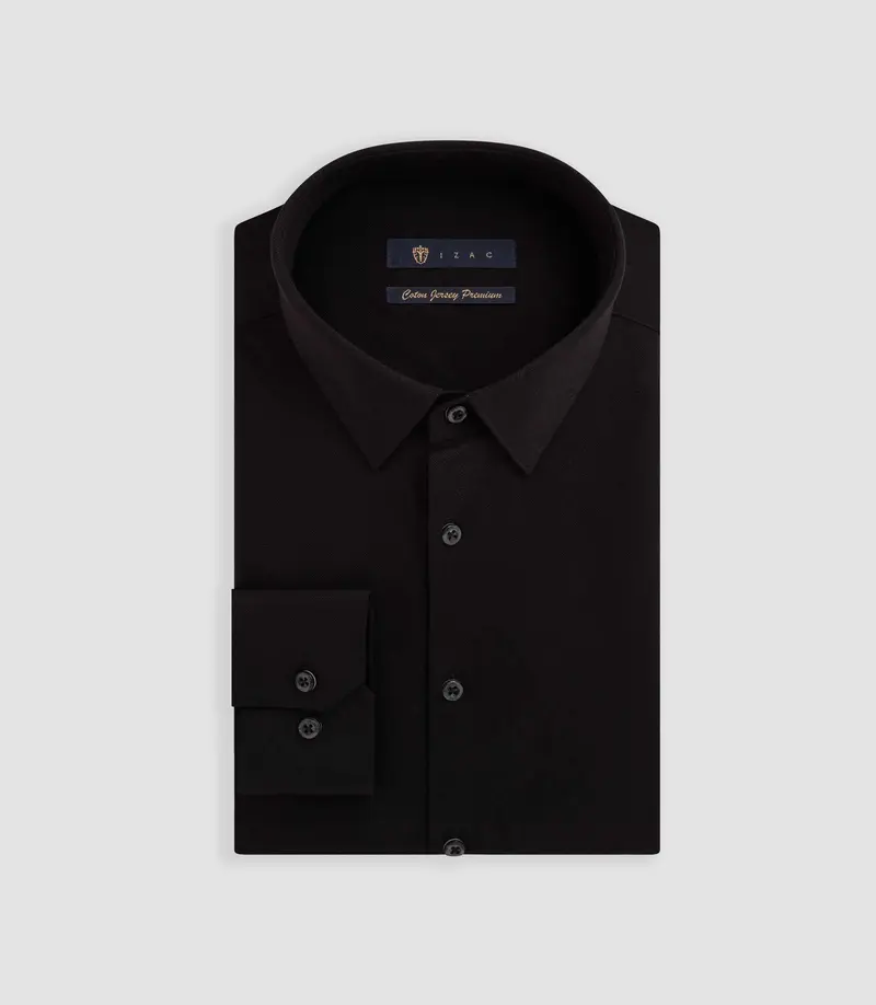 Chemise en jersey de coton noir PYLAN