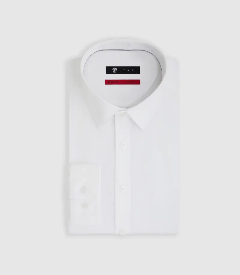 Chemise en popeline stretch blanche "Malte"