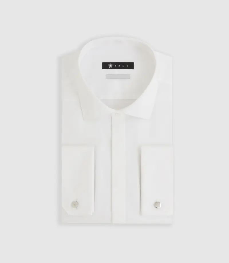 Chemise en satin de coton blanche "Satinmixteslim"