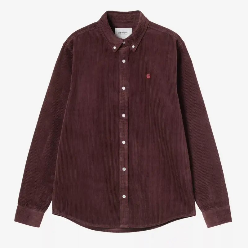 Chemise en velours épais Carhartt WIP rouge amarone