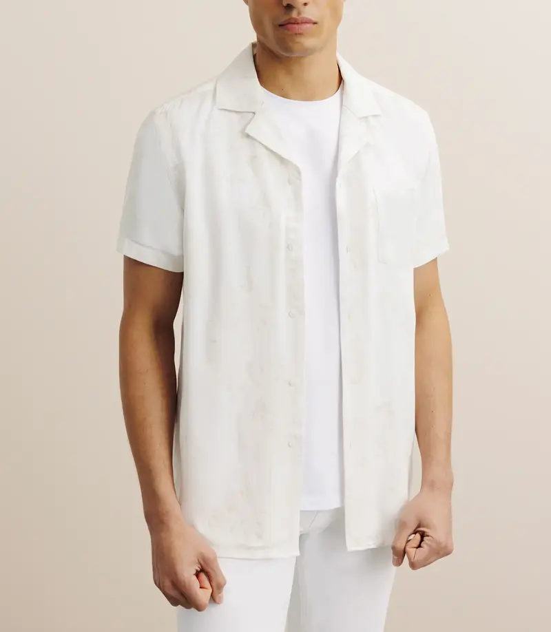Chemise fantaisie beige