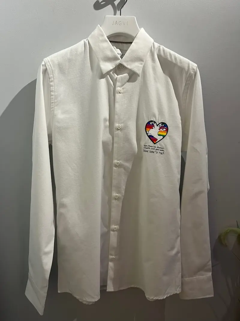Chemise flanelle bio blanche