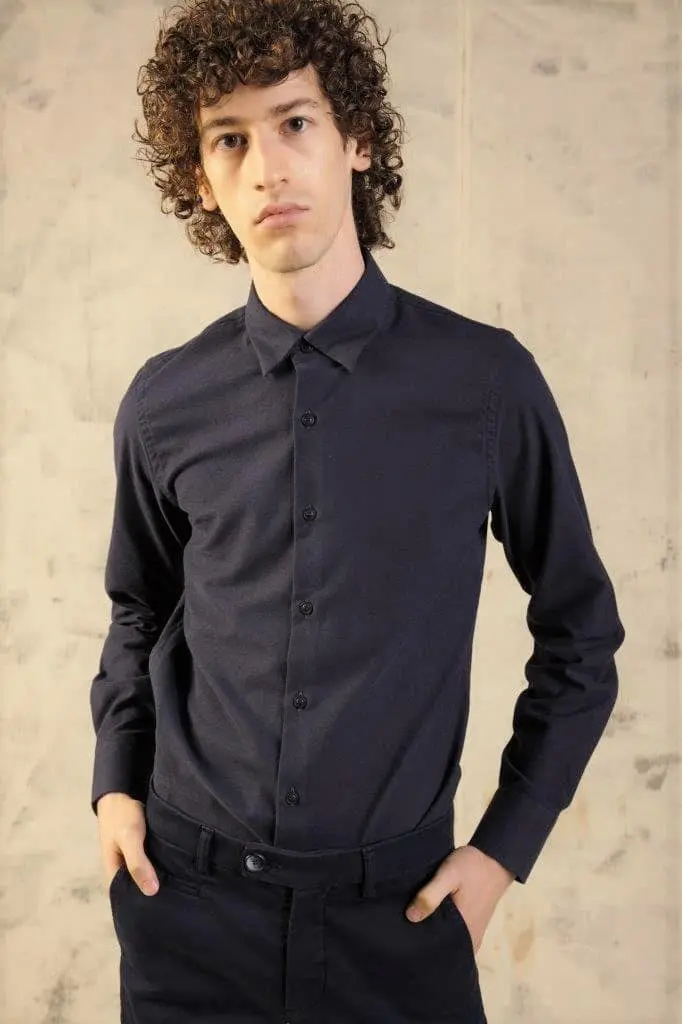 Chemise flanelle bio marine