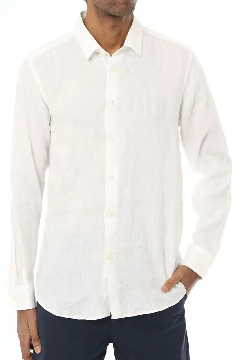 Chemise Homme en Lin Blanc