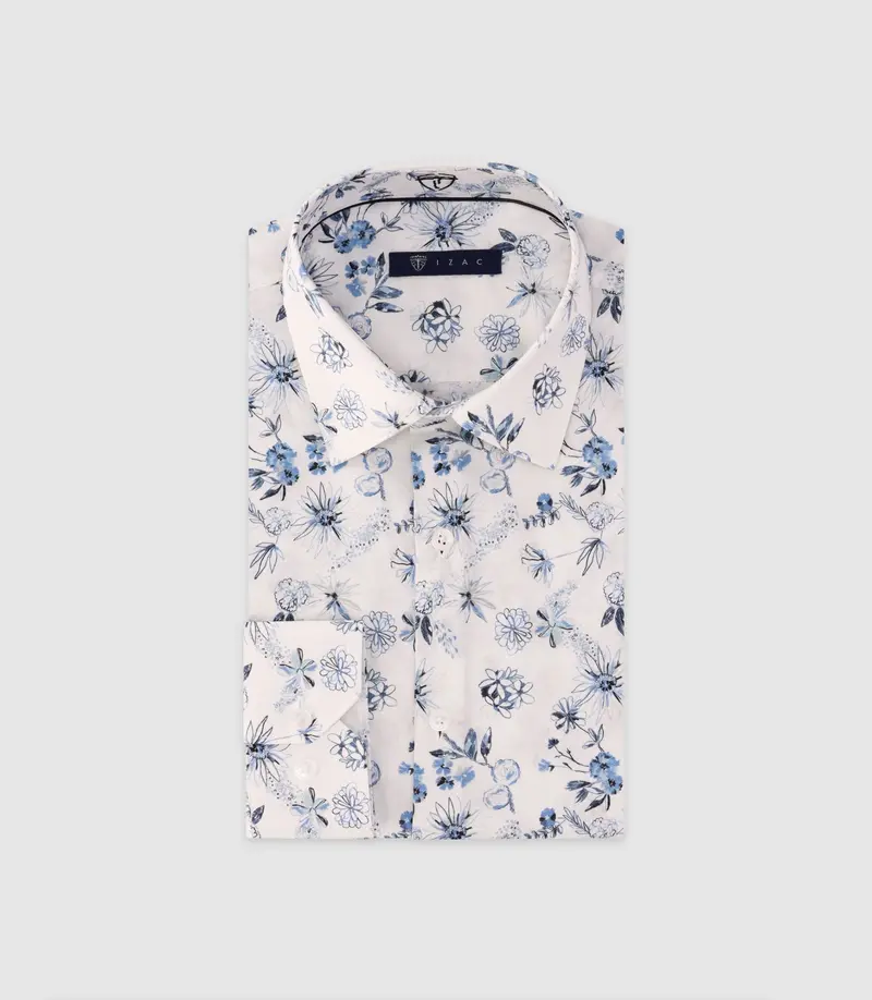 Chemise imprimée blanche