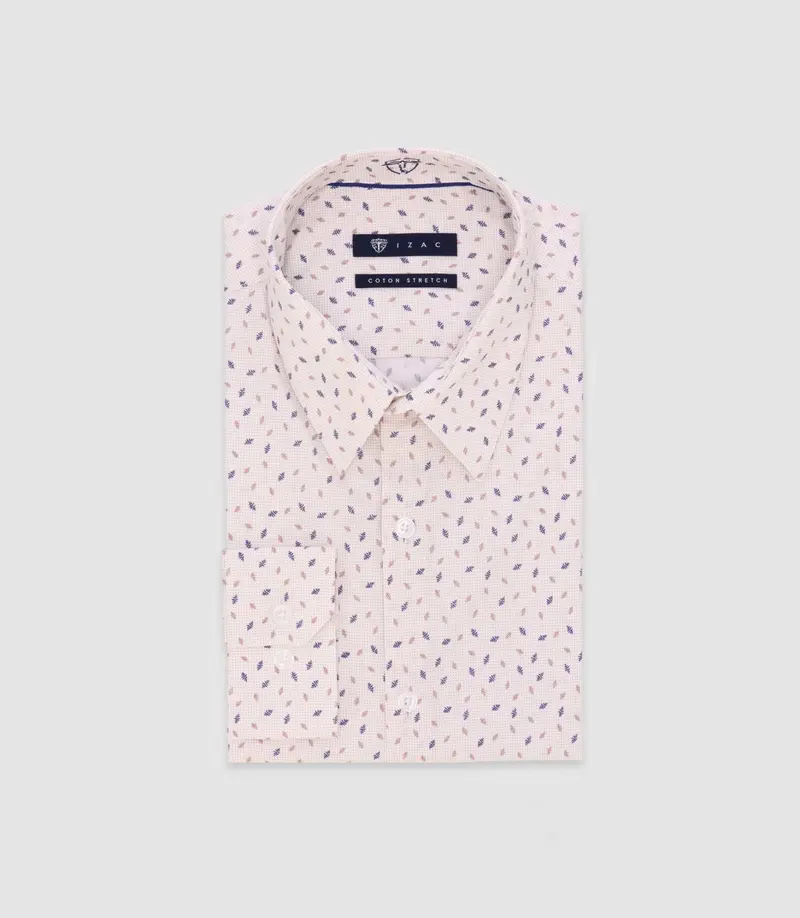 Chemise imprimée écru