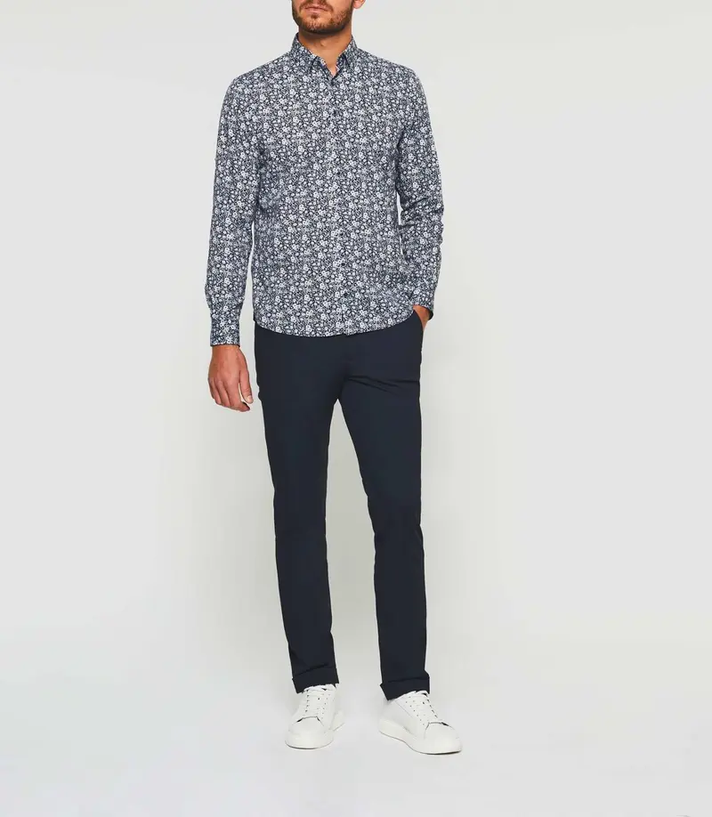 Chemise imprimée marine "Kyle"