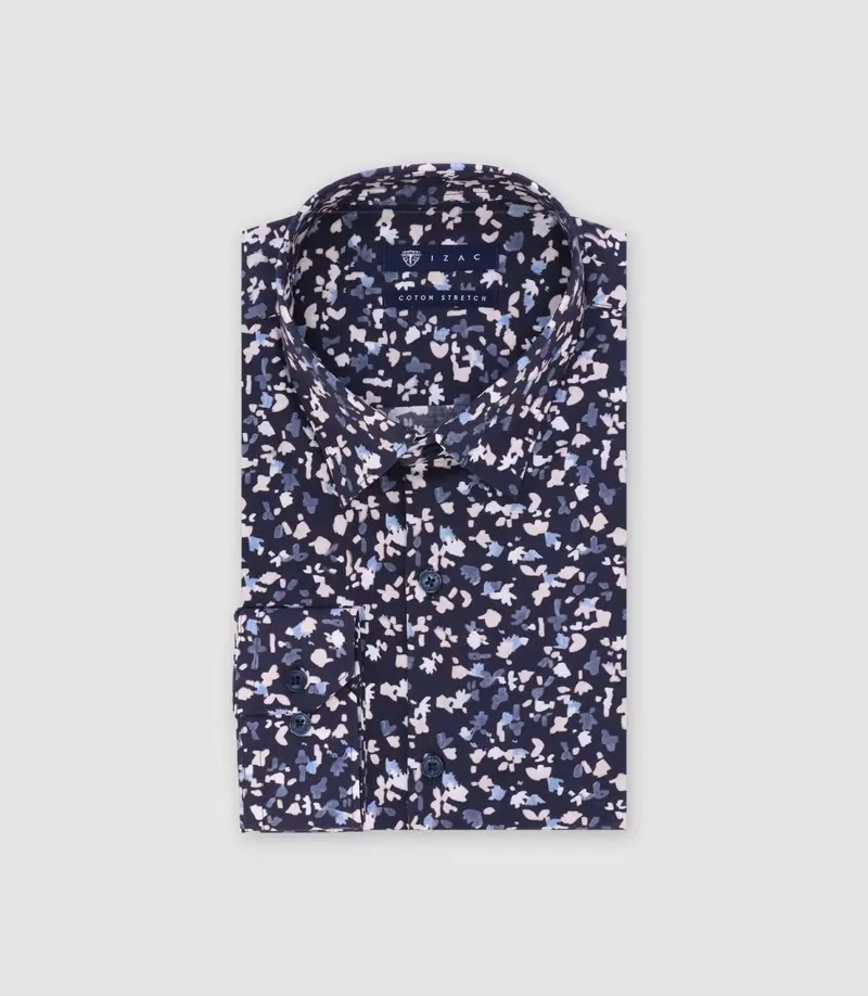 Chemise imprimée marine