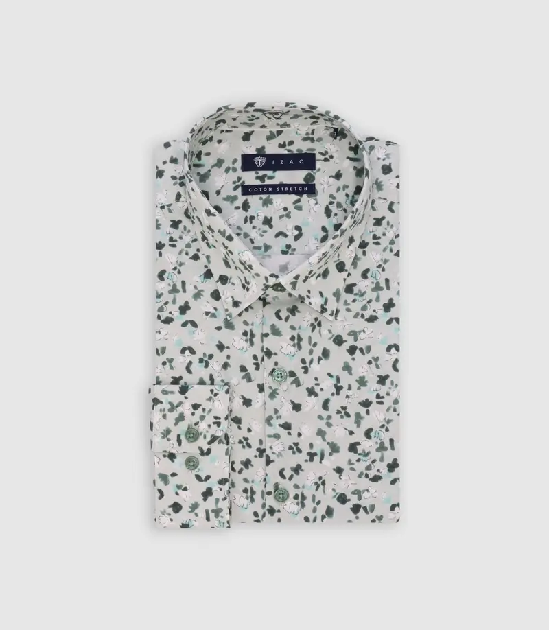 Chemise imprimée verte