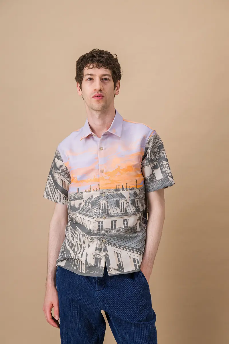 Chemise jacquard "les toits de Paris"