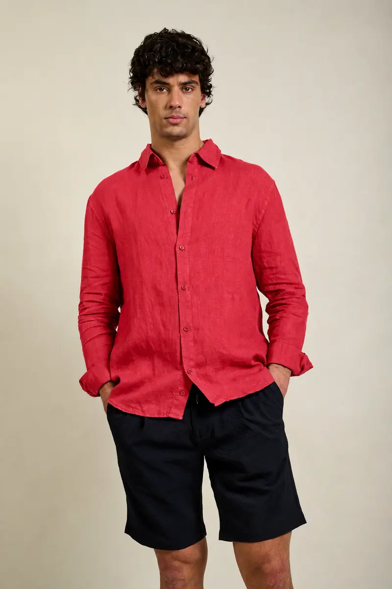 CHEMISE LINEN - BERRY ROSE