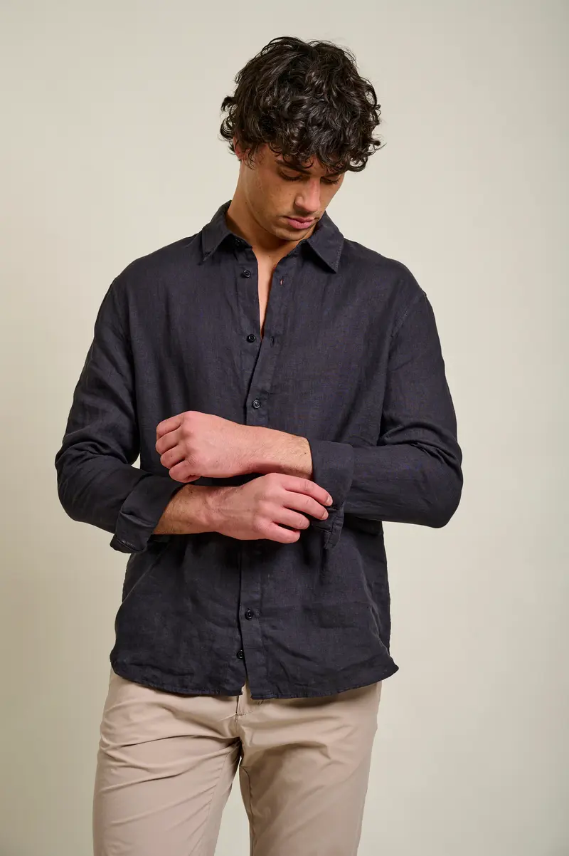 CHEMISE LINEN - NAVY