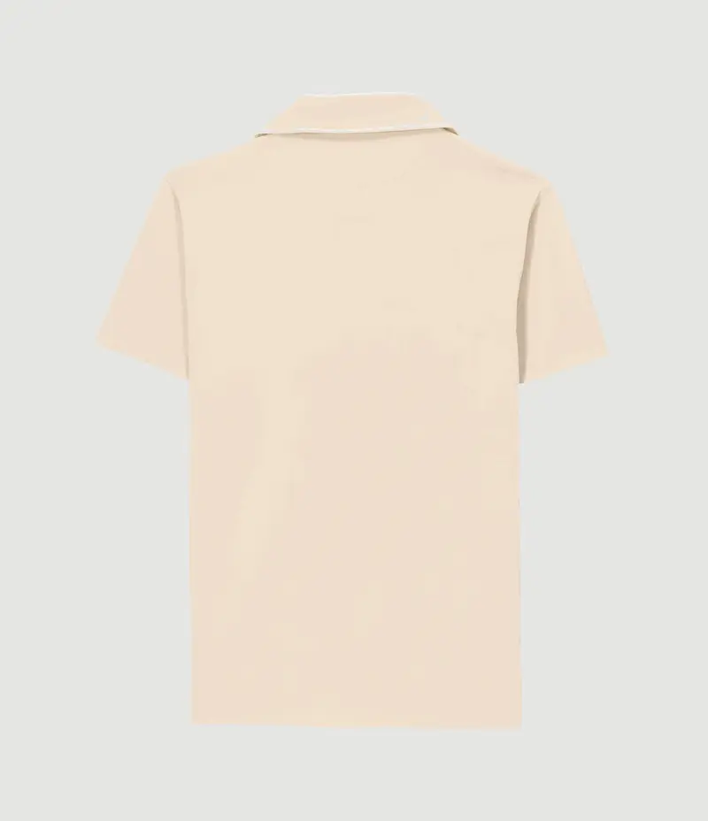 Chemise manches courtes en jersey beige KAMI2