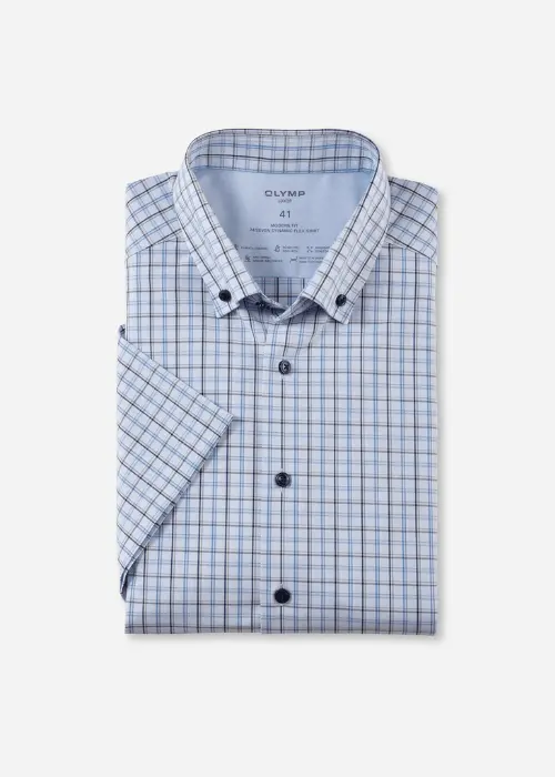 Chemise manches courtes OLYMP bleue