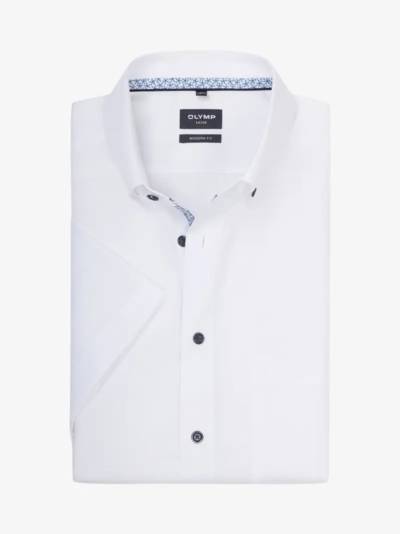 Chemise manches courtes OLYMP droite blanche