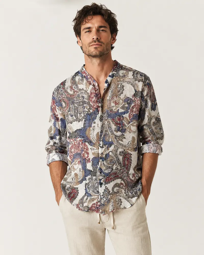 Chemise manches longues homme imprimé