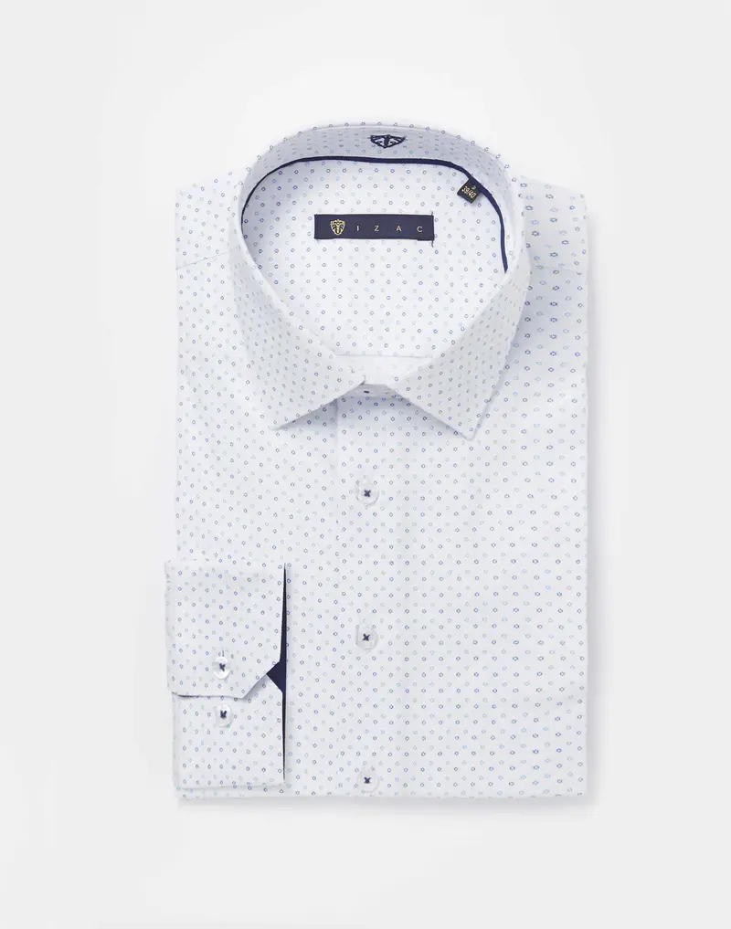 Chemise Micro-Motif Ciel
