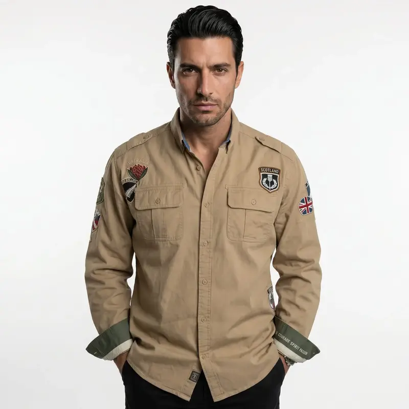 Chemise ml beige Barbarians