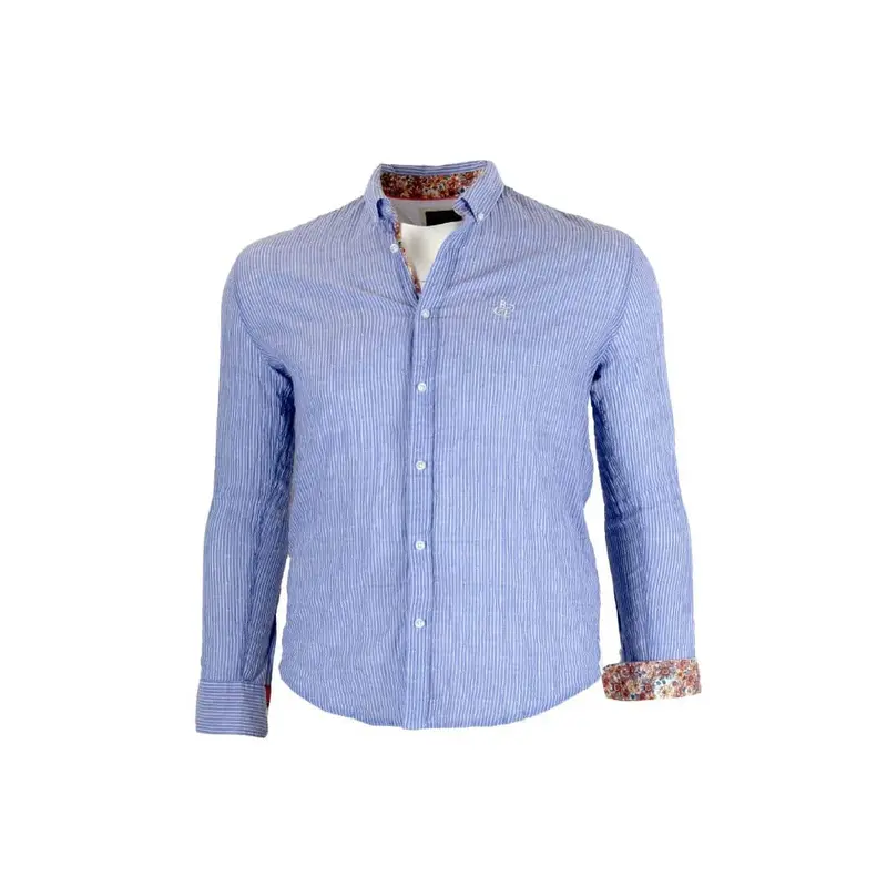 Chemise ml bleu ciel rayée