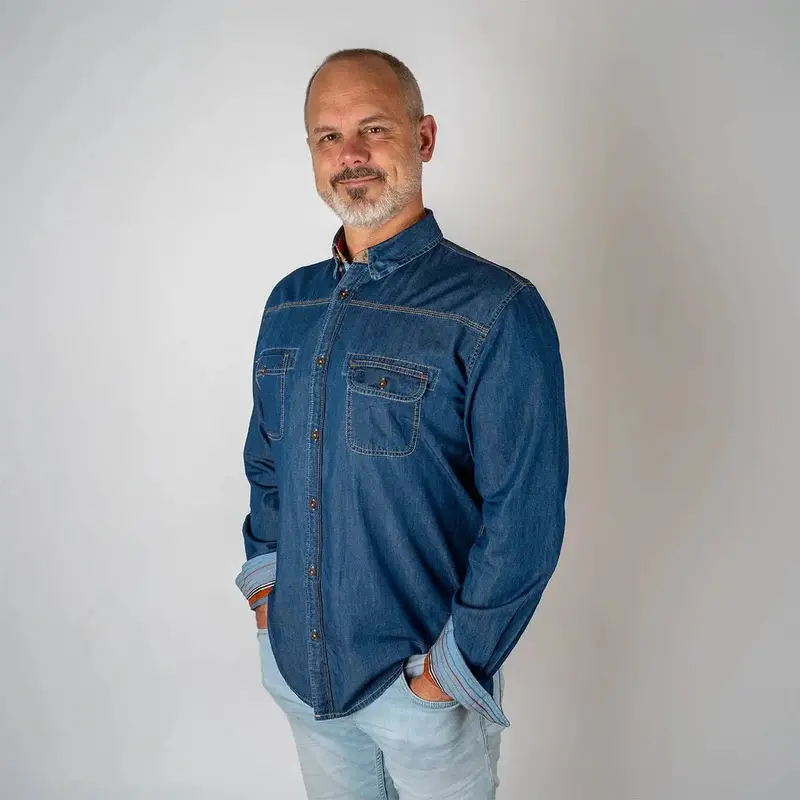 Chemise ml bleu en jean