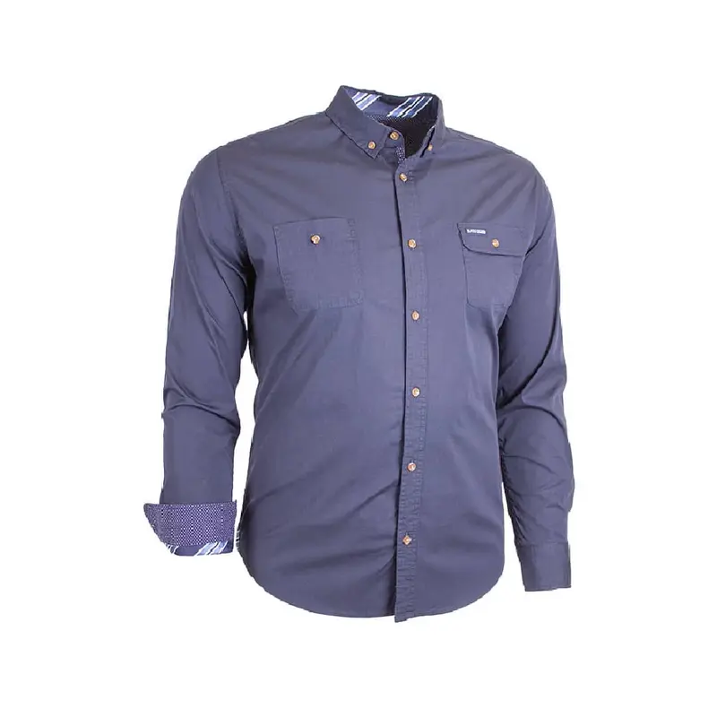 Chemise ml bleu marine unie