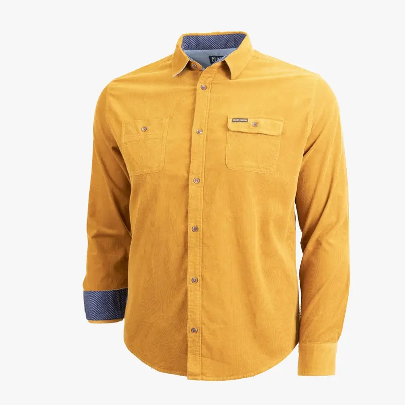 Chemise ml jaune en velours