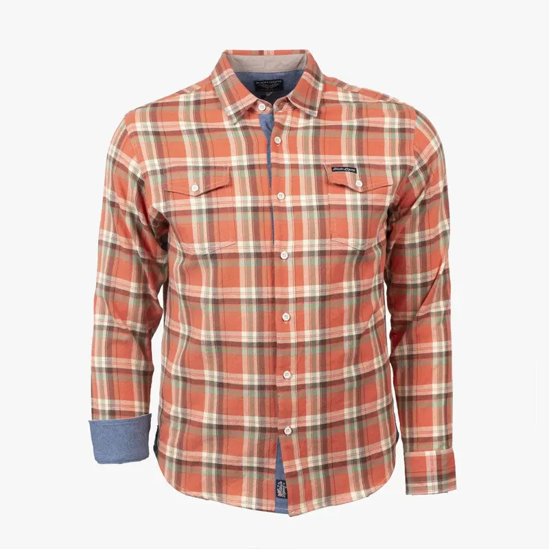 Chemise ml orange à carreaux