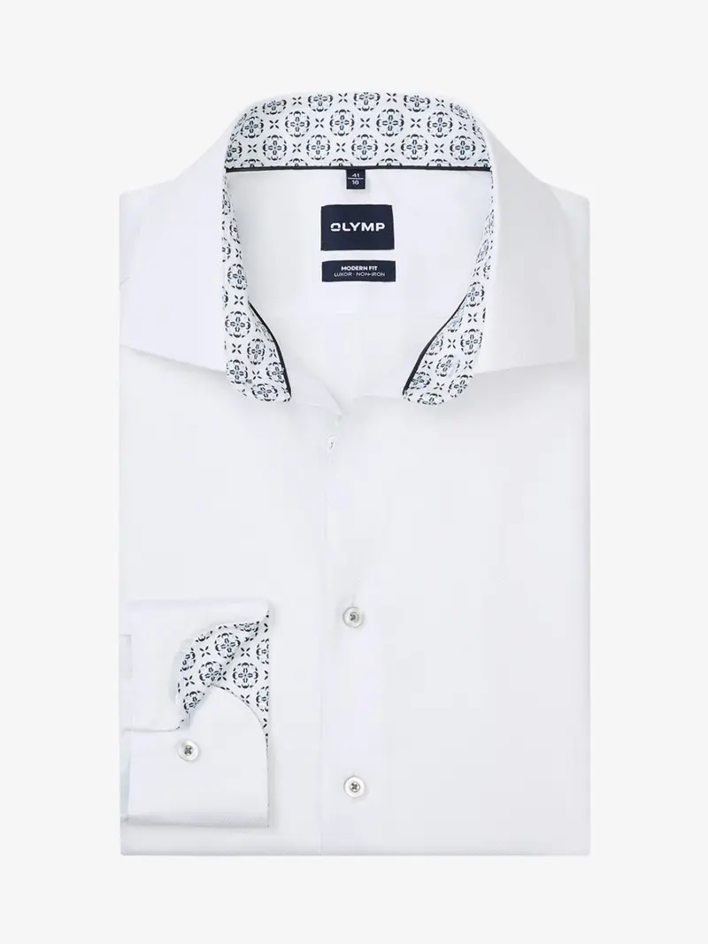 Chemise OLYMP droite blanche en coton