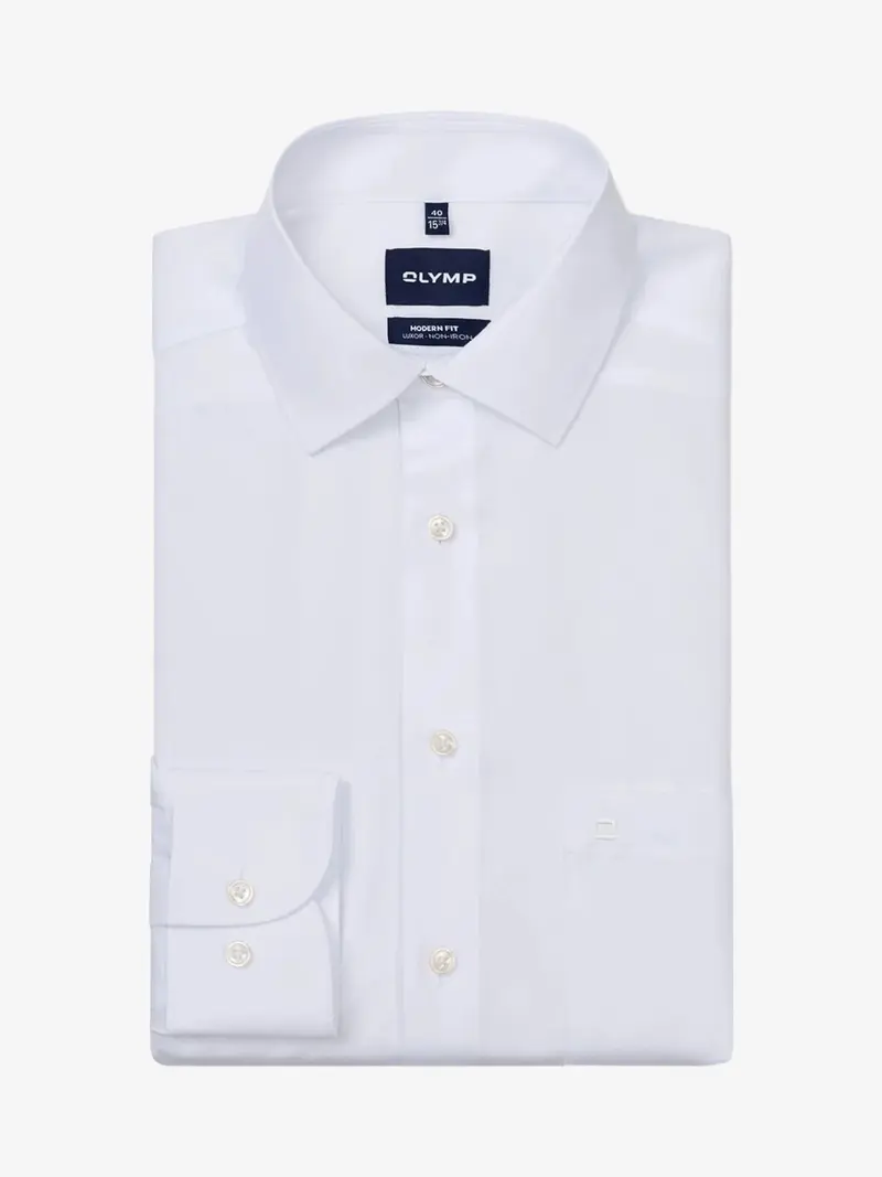 Chemise OLYMP droite blanche en coton