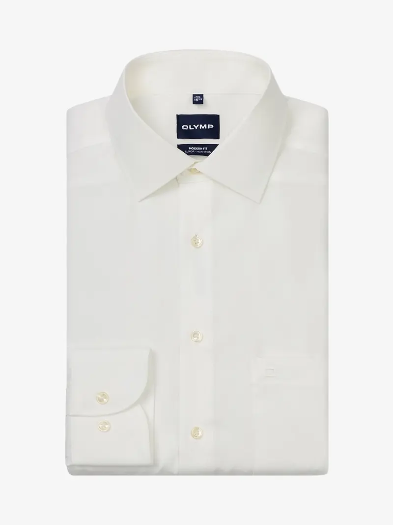 Chemise OLYMP droite ivoire en coton