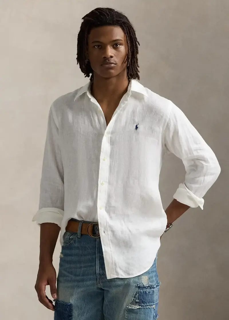 Chemise Ralph Lauren blanche en lin